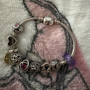 Pandora Silver Bracelet with Charms